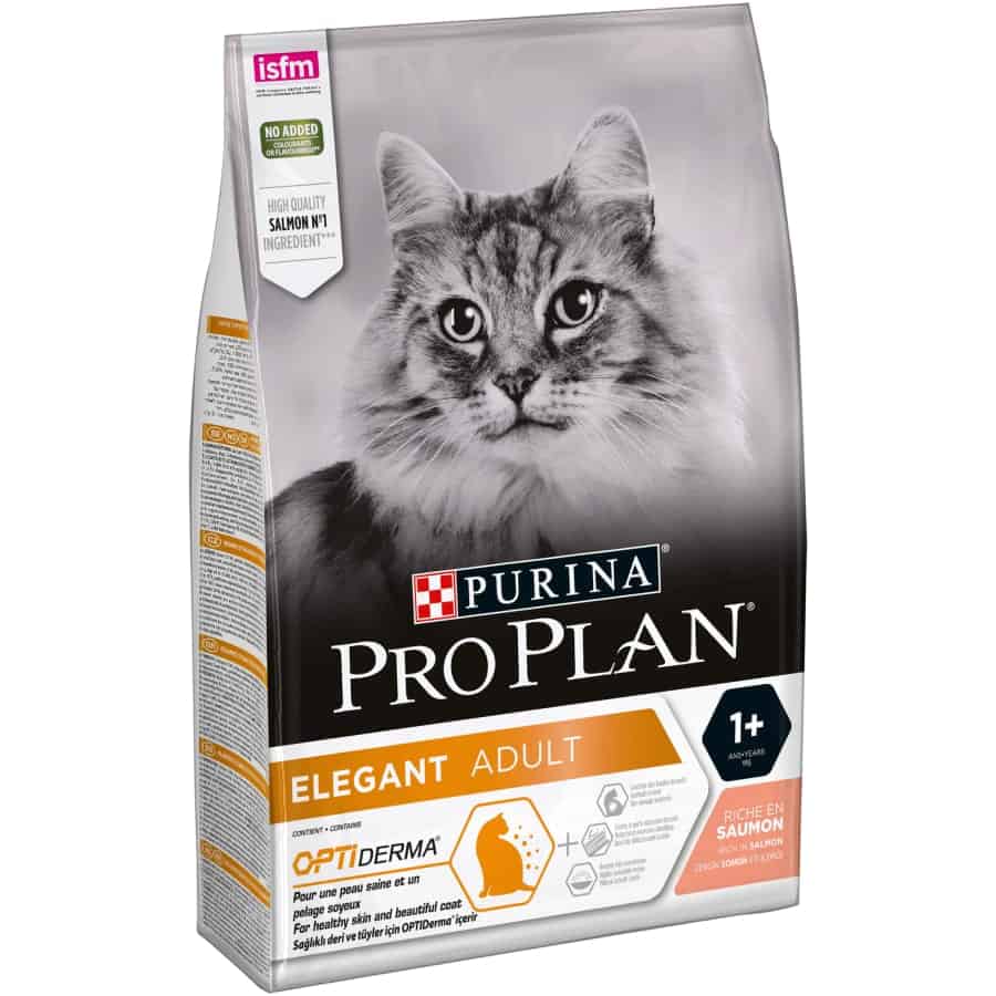 מזון יבש לעור רגיש ומניעת כדורי שיער - פרו פלאן לחתולים ELEGANT - מכיל סלמון (3 ק"ג)