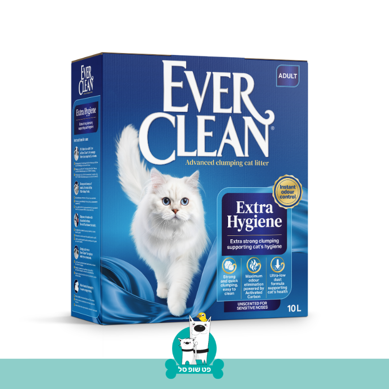 EVER CLEAN חול פרימיום מתגבש במיוחד ללא תוספת בישום - חול לחתולים