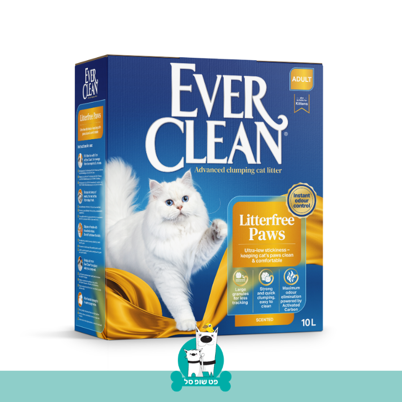 EVER CLEAN חול פרימיום לכפות נקיות ופיזור מופחת - חול לחתולים