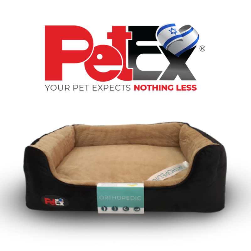פטקס - מיטה לכלב עם מזרן אורתופדי 75/60/8 ס"מ PETEX USA - Orthopaedic Bed 75/60/8cm מיטה איכותית לכלב אשר תתמוך בשינה שלו בצורה אידיאלית