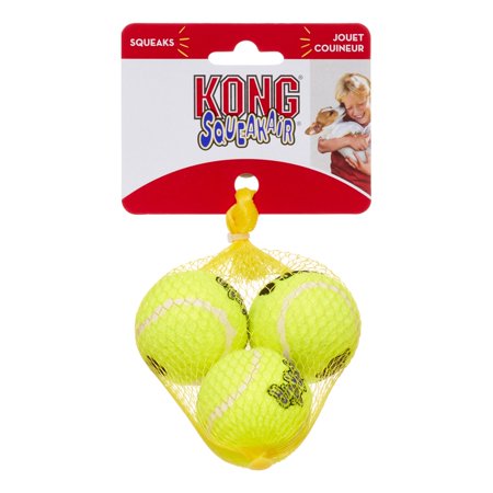שלישיית כדורי טניס קטנים מצפצפים מבית קונג - כדורי טניס קטנים מצפצפים, עשויים מבד לבד שאינו משפשף ושוחק את שיניי הכלב. למשחק מהנה ובטוח לכלבים!
