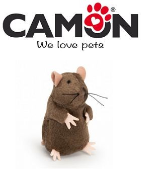 קמון - עכבר דיגיטלי מצייץ Cat toy - Plush mole with microchip משחק מבית קמון איטליה. צעצוע עכבר דיגיטלי ממולא בקטניפ ומשמיע קולות ציוצים