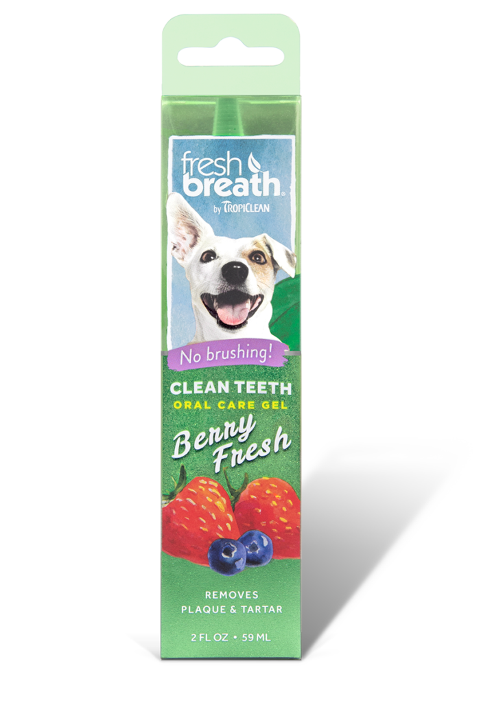 fresh breath by tropiclean berry flavored oral care gel for dogs