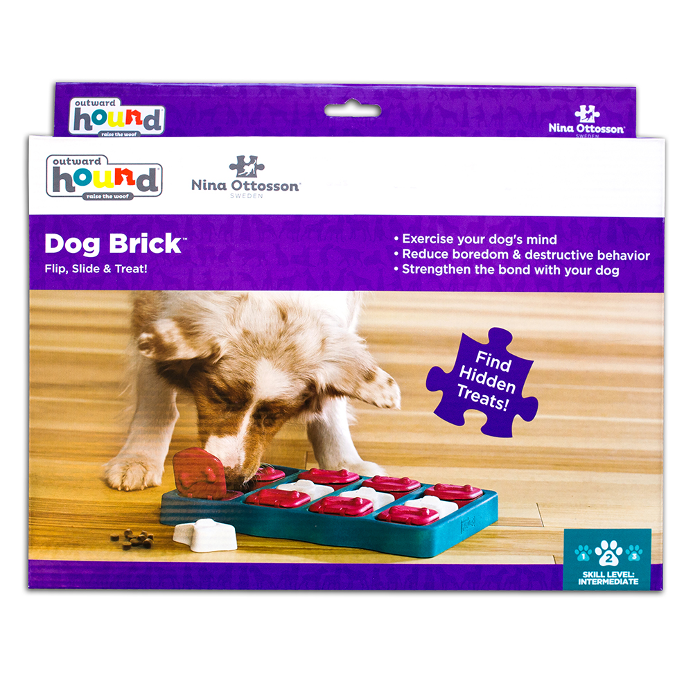 nina ottosson dog brick PETSHOPSALE PETSHOPTEVA צעצוע העשרה לכלב במבצע צעצועים משחקים כלבים